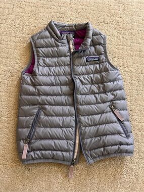 Patagonia Purple and silver/lavender Insulated Kids' vest (5T)